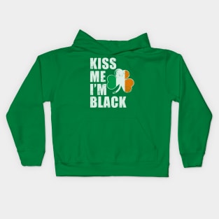 Kiss Me I'm Black African American St Patrick's Day Irish Kids Hoodie